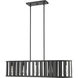 Stella 5 Light 38.75 inch Matte Black Linear Chandelier Ceiling Light